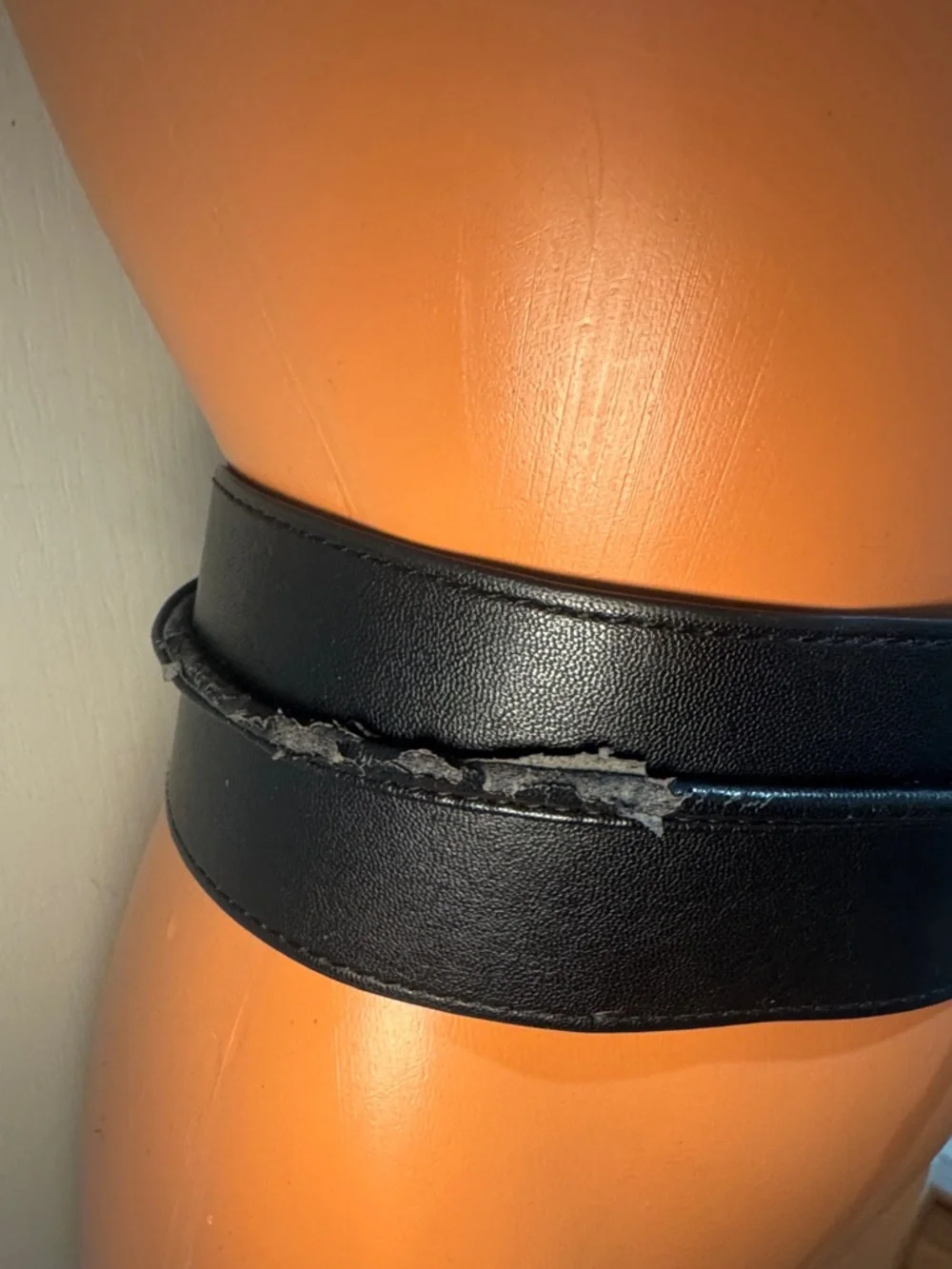 WHBM Black Vegan Leather OBI Wrap Belt OSFA Adjustable $75 FAIR KL